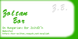 zoltan bor business card